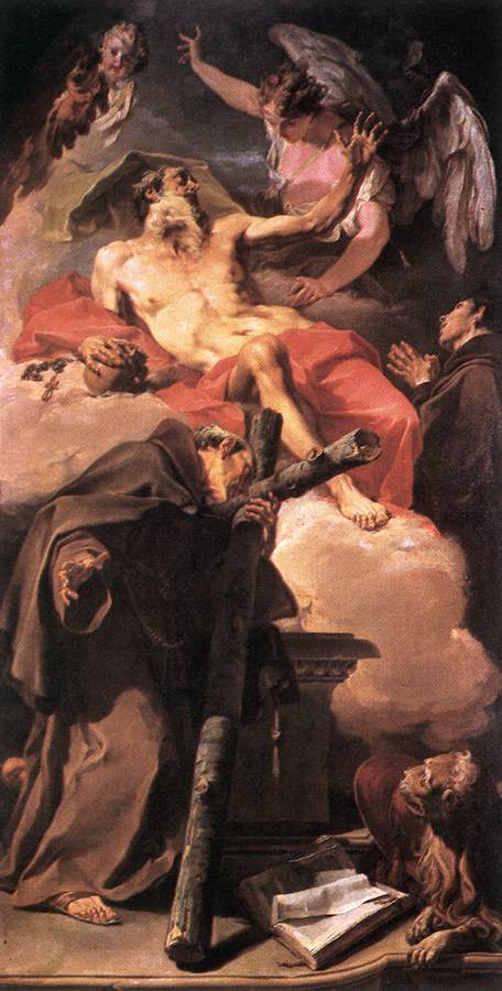 Sts Jerome Y Peter De Alcantara Pittoni — Giambattista Pittoni