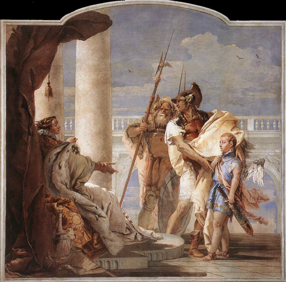Aeneas Introducing Cupid Dressed As Ascanius Hacia Dido Tiepolo — Giambattista Tiepolo