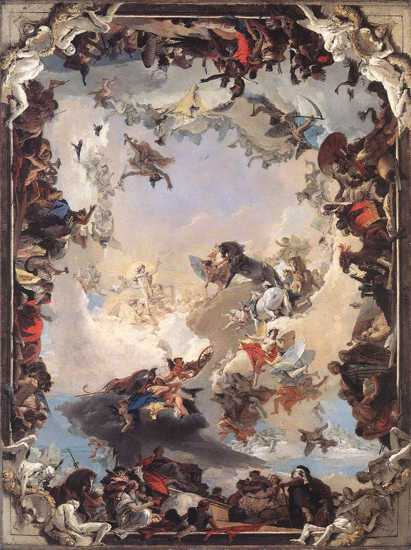 Alegoria De Planets Y Continents Tiepolo — Giambattista Tiepolo