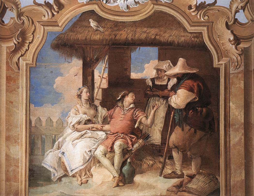 Angelica Y Medoro Con Shepherds Tiepolo — Giambattista Tiepolo