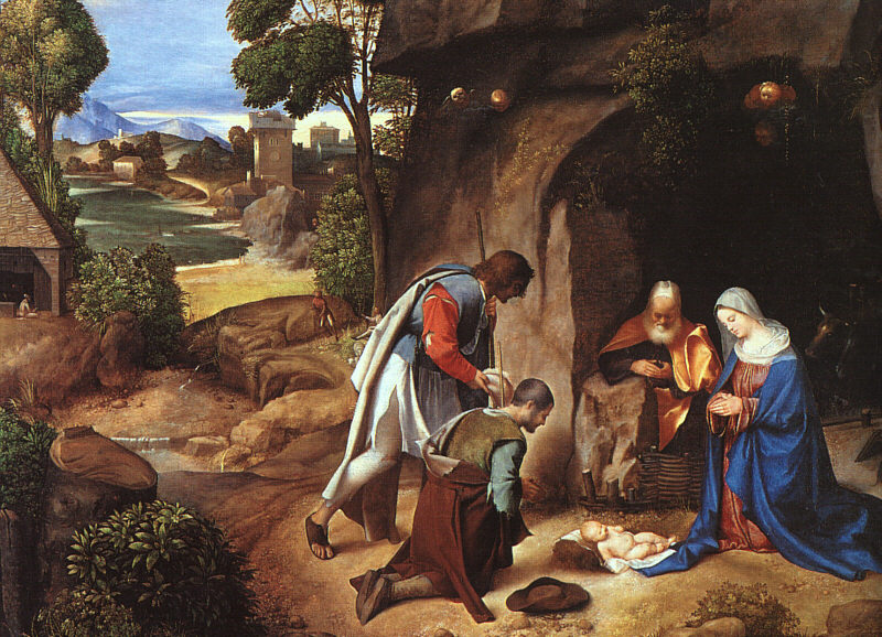 Adoracion De Shepherds Giorgione — Giorgione