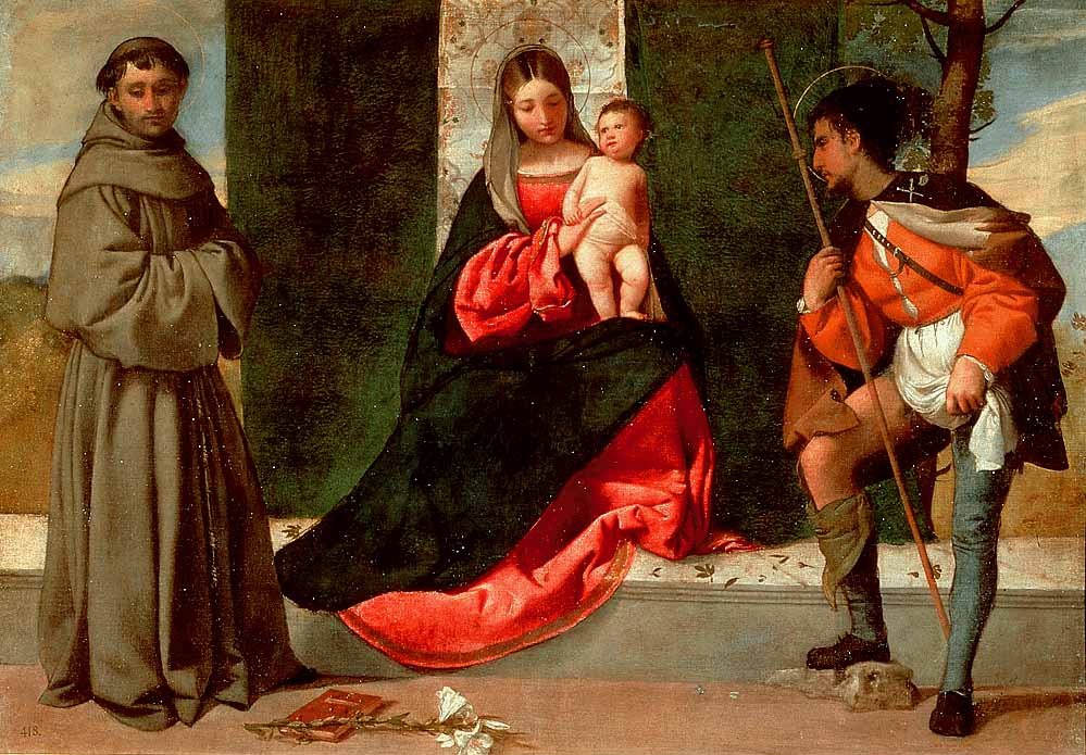 Madonna Con Nino San Anthony De Padua Y San Roch Giorgione — Giorgione