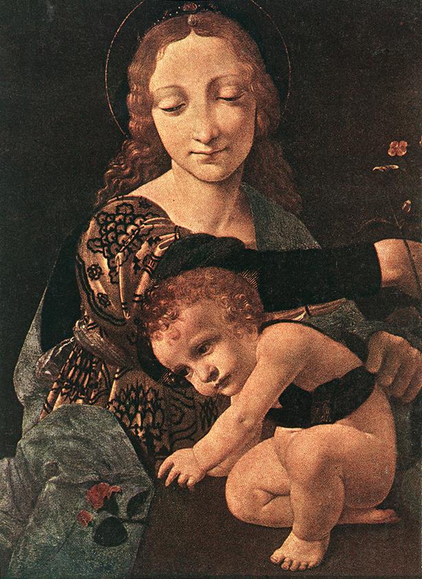 Virgen Y Nino Con Flor Jarron Boltraffio — Giovanni Antonio Boltraffio
