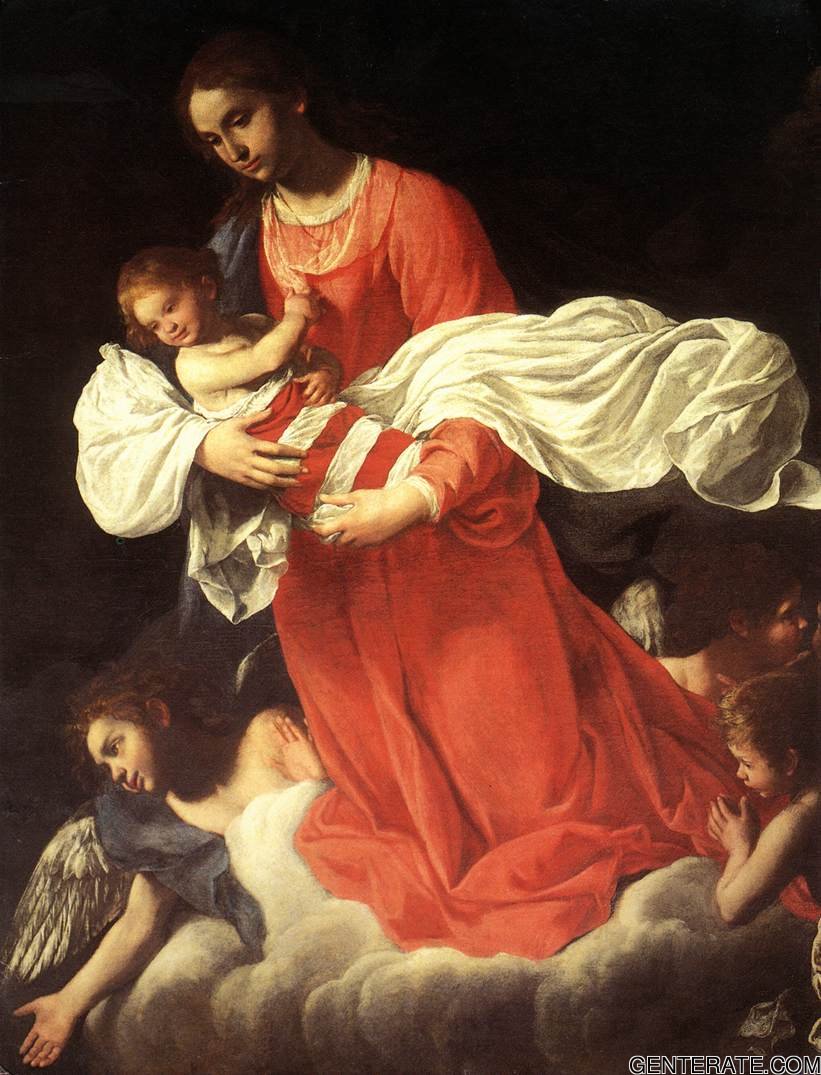 Virgen Y Nino Con Angeles Baglione — Giovanni Baglione