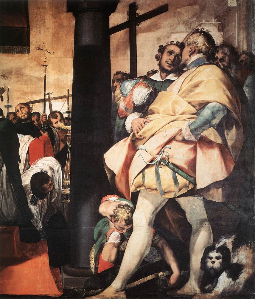 San Charles Borromeo Erecting Crosses Gates De Milan D Crespi — Giovanni Battista Crespi