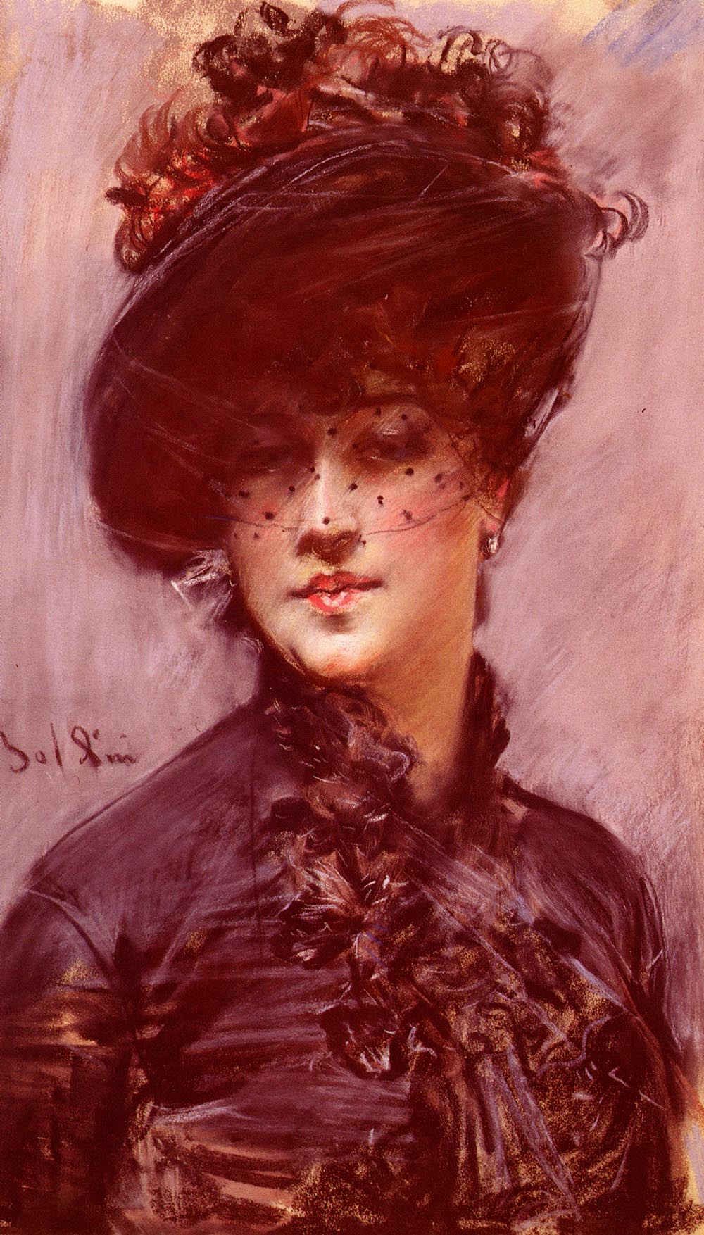 La Femme Au Chapeau Noir Boldini — Giovanni Boldini