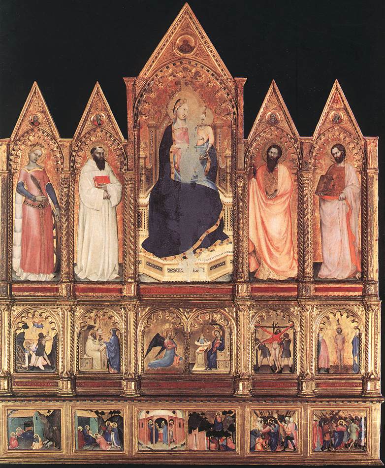 Polyptych Con Madonna Y Saints Milano — Giovanni Da Milano