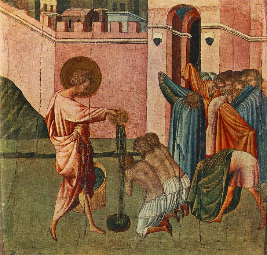 San Ansanus Bautizando Paolo — Giovanni Di Paolo