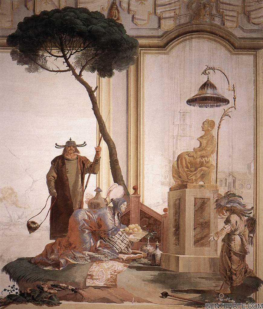 Offering De Fruits Hacia Luna Goddess Tiepolo — Giovanni Domenico Tiepolo