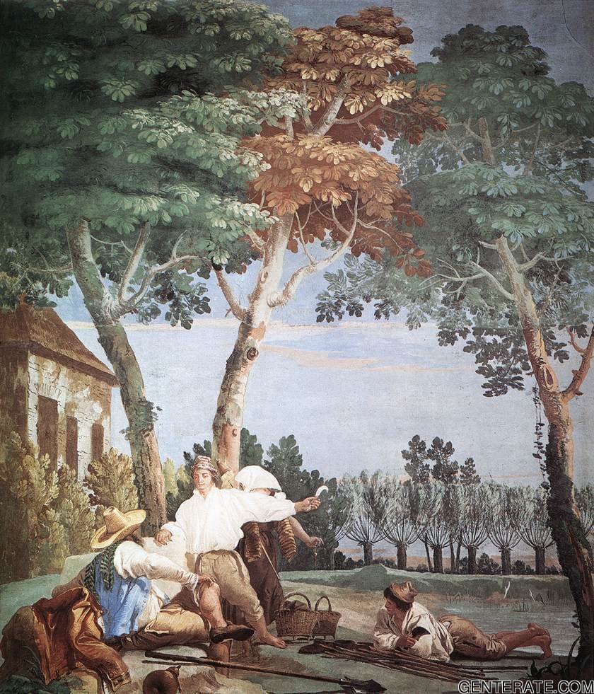 Peasants En Rest Tiepolo — Giovanni Domenico Tiepolo