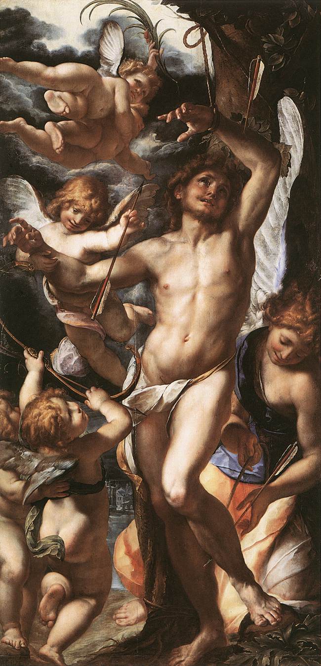 San Sebastian Tended De Angeles Procaccini — Giulio Cesare Procaccini