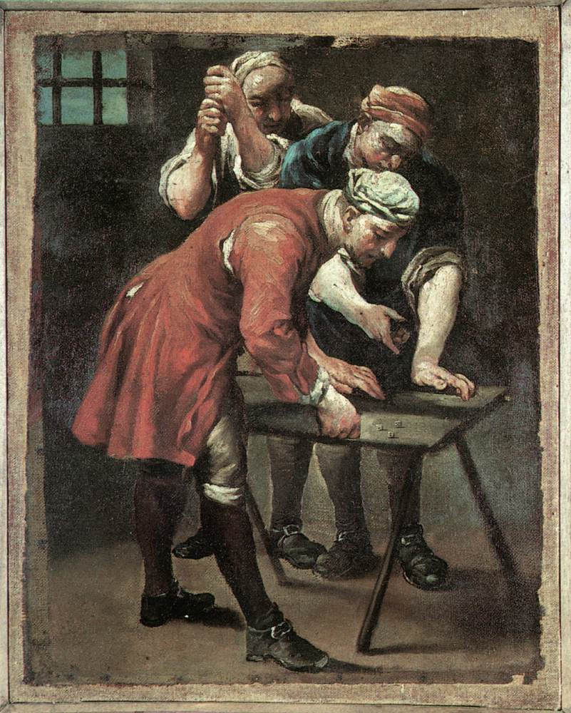 Dice Players Crespi — Giuseppe Maria Crespi