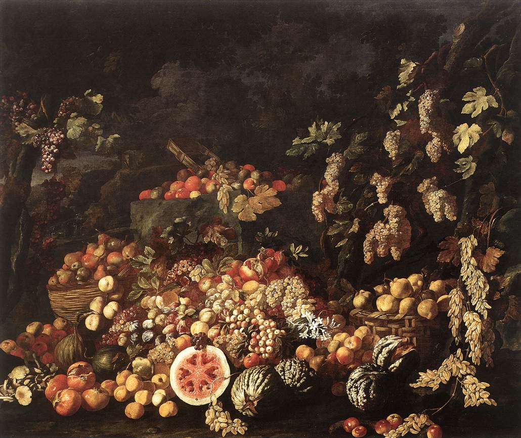 Bodegon Con Fruta Y Flores Recco — Giuseppe Recco