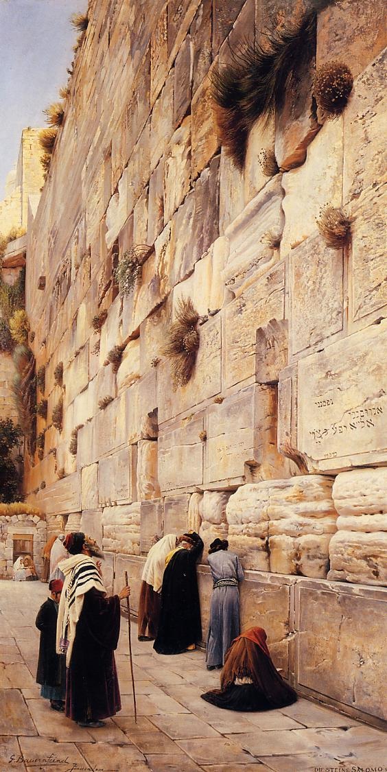 Wailing Wall Jerusalem Bauernfiend — Gustav Bauernfiend