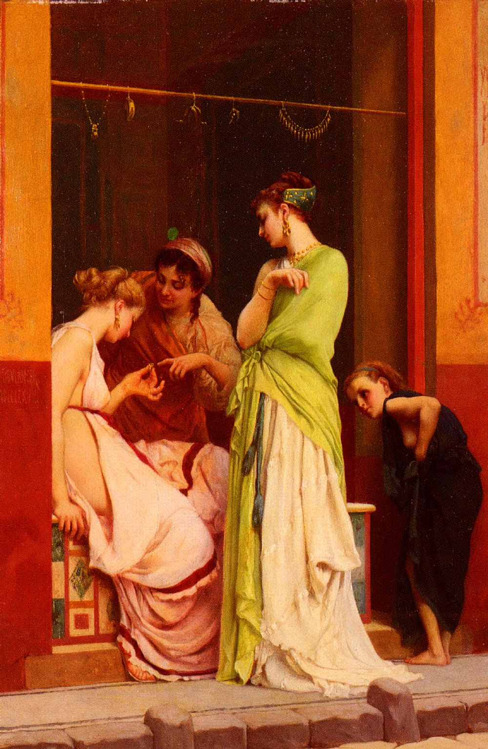 Seller De Joyas En Pompeii Boulanger — Gustave Boulanger