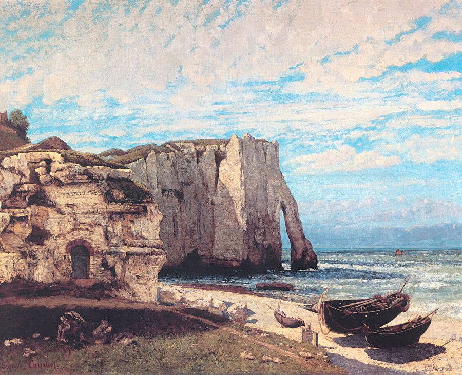 Acantilado En Etretat Despues De Tormenta Courbet — Gustave Courbet — Realismo