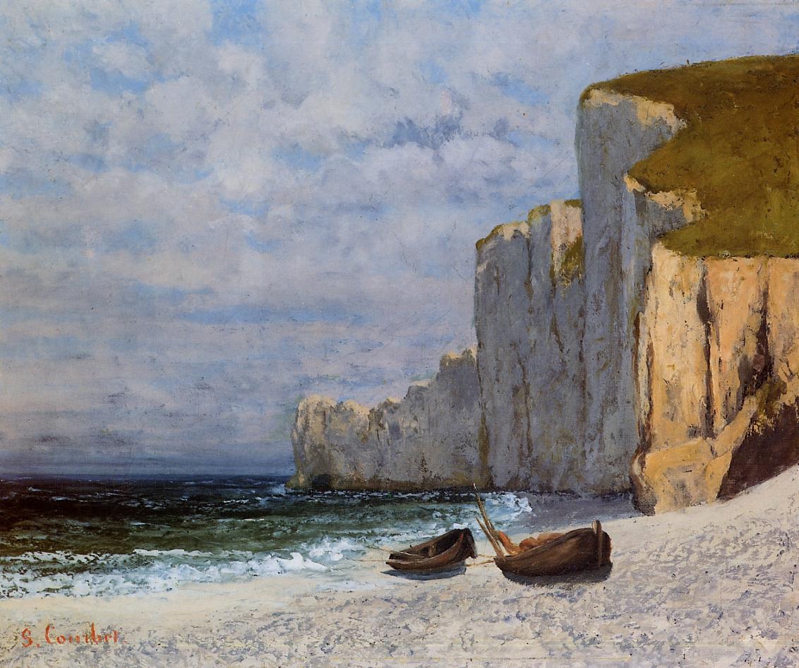 Bay Con Cliffs Courbet — Gustave Courbet — Realismo