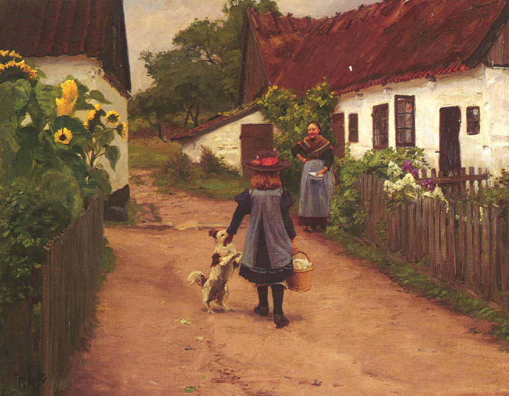 Visiting Grandmother Brendekilde — Hans Anderson Brendekilde