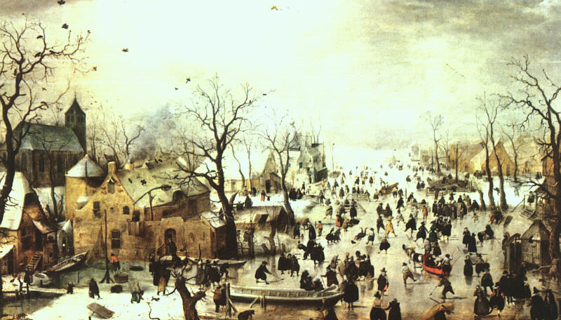 Escena Sobre Ice Cerca De Town 1 Avercamp — Hendrick Avercamp