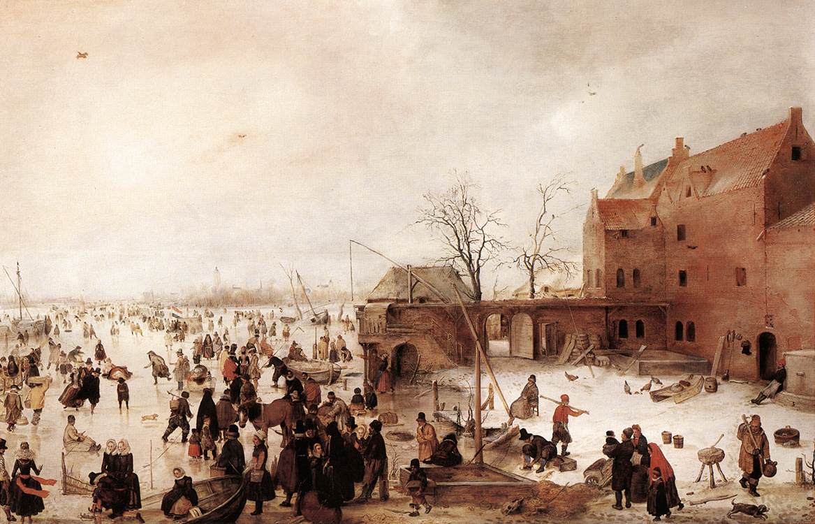 Escena Sobre Ice Cerca De Town 2 Avercamp — Hendrick Avercamp