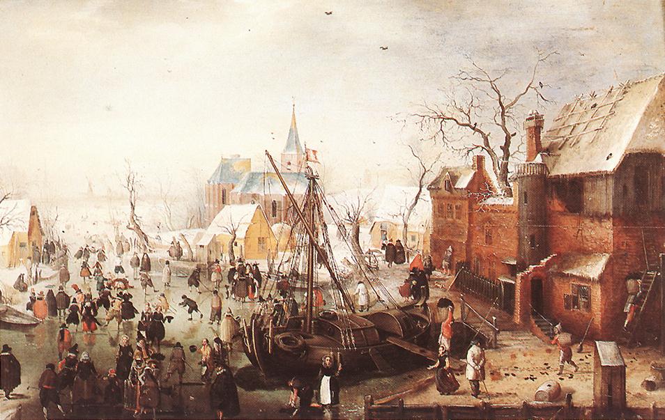 Invierno Escena En Yselmuiden Avercamp — Hendrick Avercamp