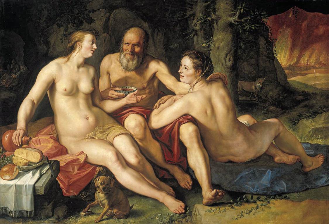 Lot Y His Daughters Goltzius — Hendrick Goltzius