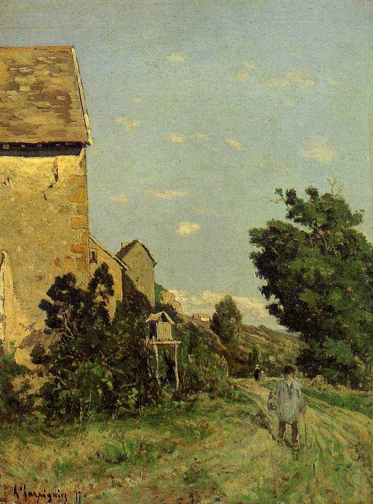 Sendero Traves De Normandy Pueblo Harpignies — Henri Harpignies