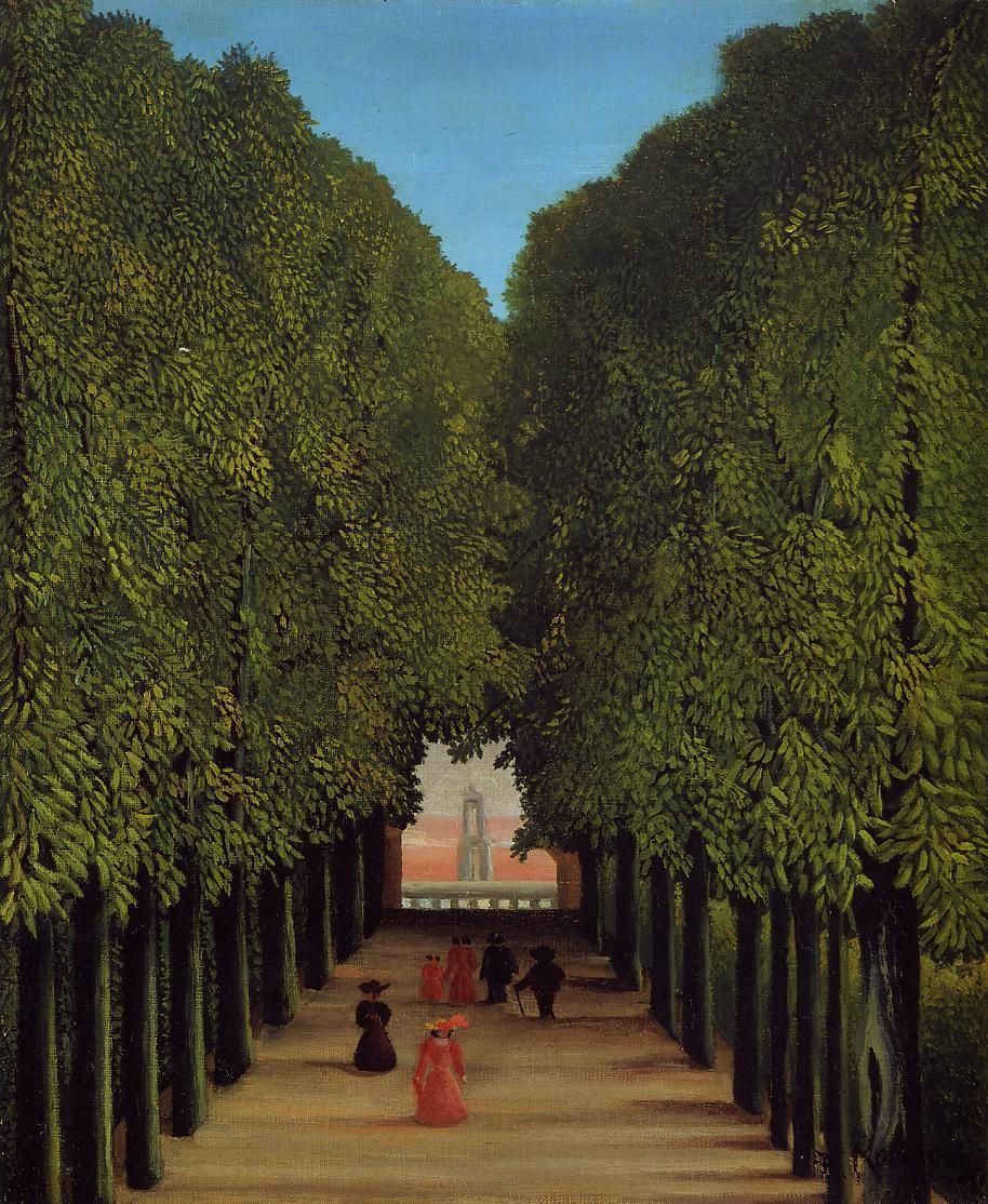 Avenue En Parque En Santo Nube Rousseau — Henri Le Douanier Rousseau
