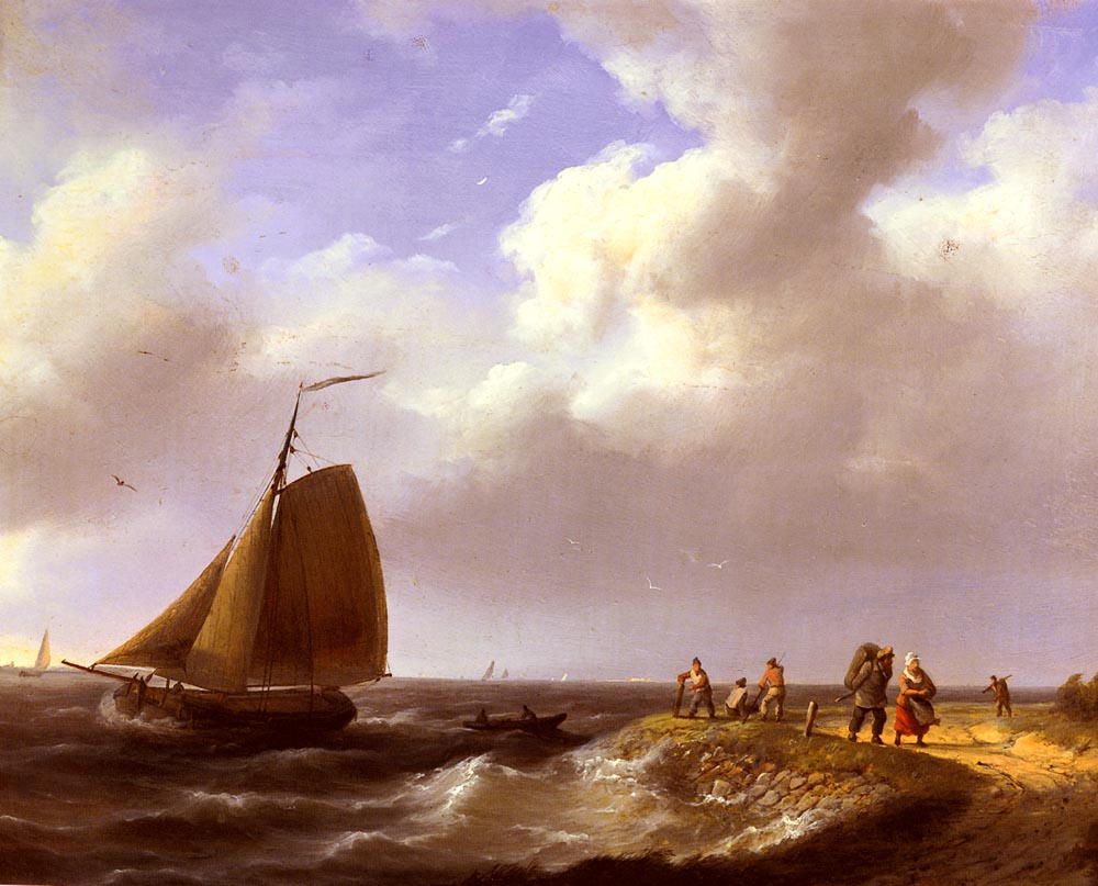 Fresh Breeze Off Dutch Costa Koekkoek — Hermanus Koekkoek