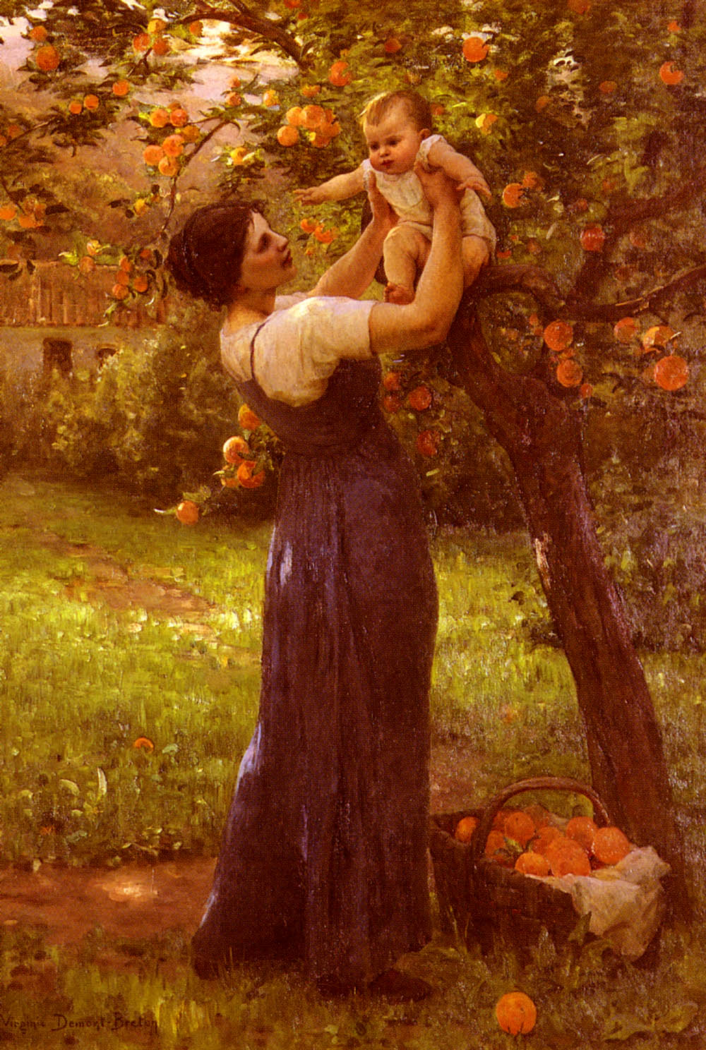 Madre Y Nino En Jardin Delpy — Hippolyte Camille Delpy