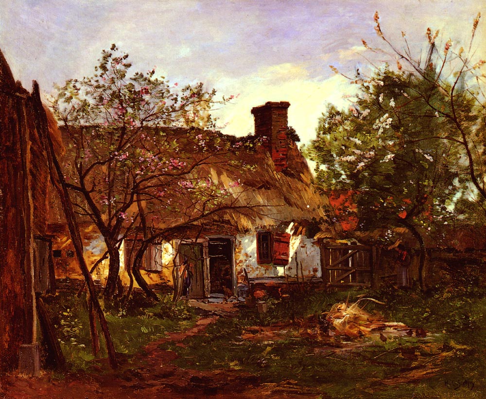 Thatched Cottage En Berneval Delpy — Hippolyte Camille Delpy