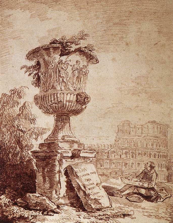 Draughtsman De Borghese Jarron Robert — Hubert Robert
