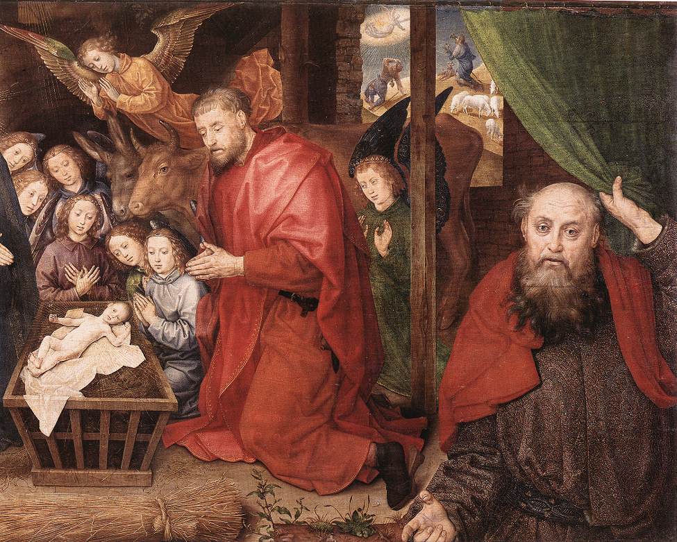 Adoracion De Shepherds Detalle 3 Goes — Hugo Van Der Goes