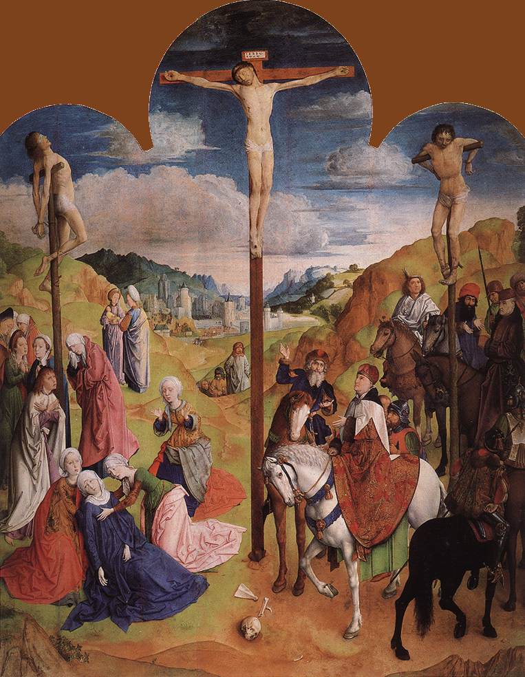 Calvary Triptych Central Panel Goes — Hugo Van Der Goes