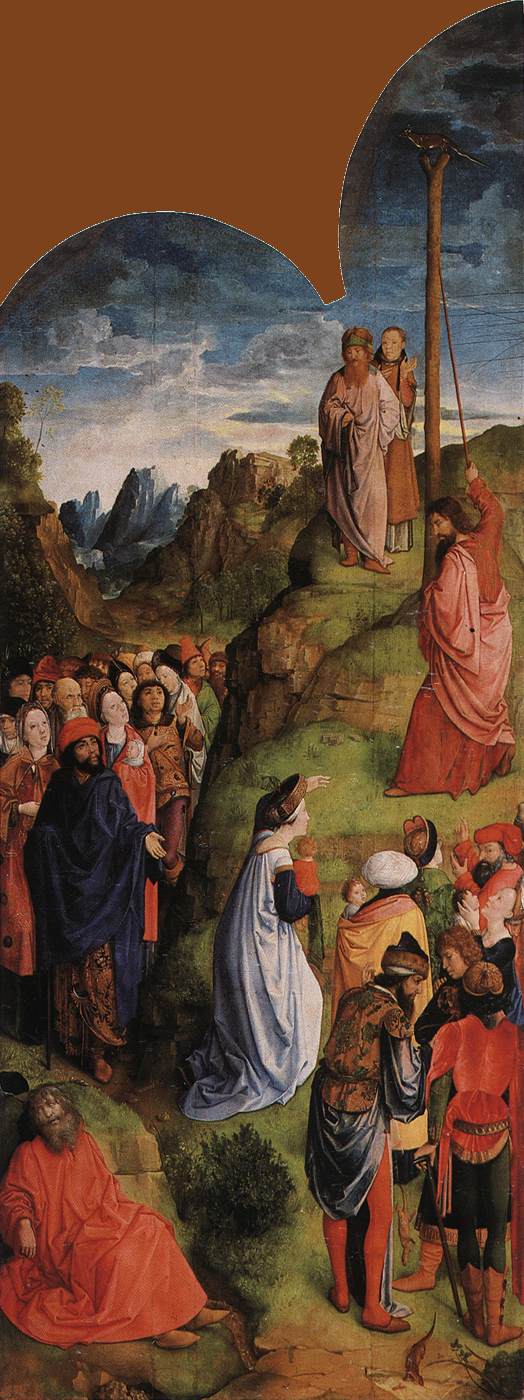 Calvary Triptych Left Wing Goes — Hugo Van Der Goes