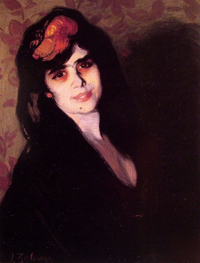 Retrato De Joven Mujer Zabaleta — Ignacio Zuloaga Zabaleta