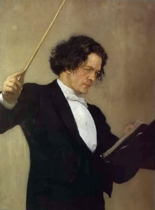 Retrato De Composer Anton Rubinstein 2 Repin — Iliya Efimovich Repin
