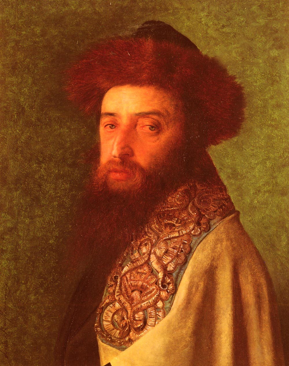 Joven Rabbi Con Azul Tallis Kaufmann — Isodor Kaufmann