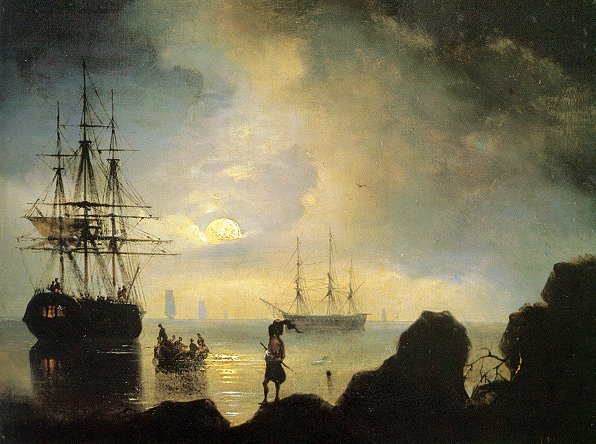 Fishermen Sobre Shore Aivazovsky — Ivan Constantinovich Aivazovsky