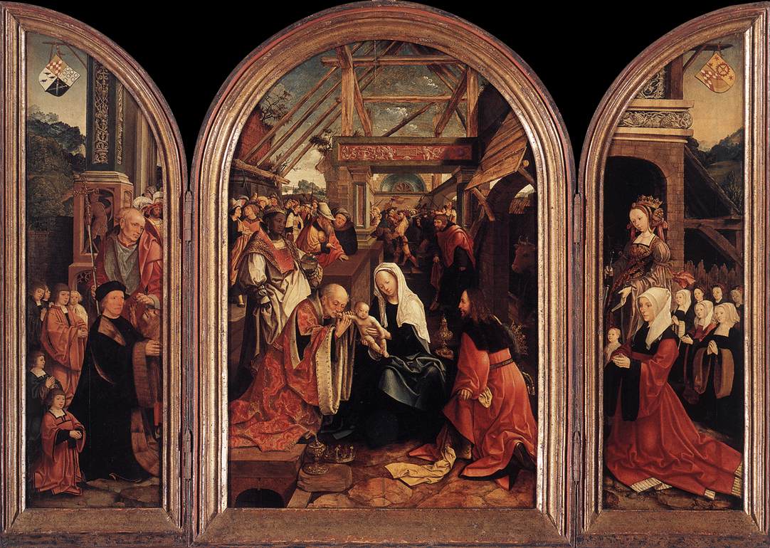 Triptych De Adoracion De Magi Oostsanen — Jacob Cornelisz Van Oostsanen