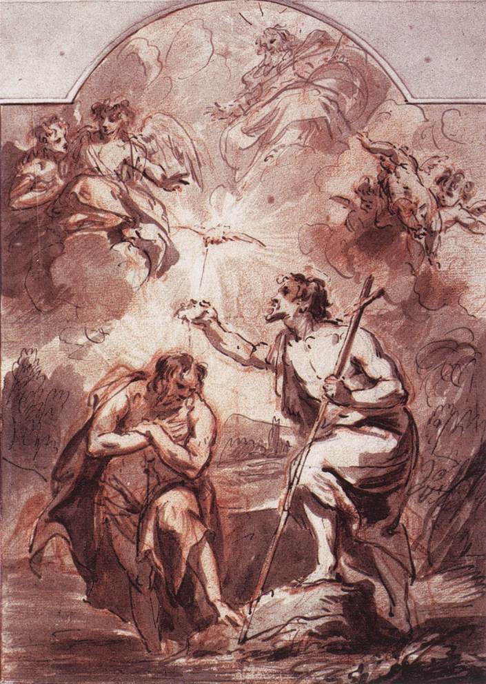 Bautismo De Cristo En Jordan Wit — Jacob De Wit