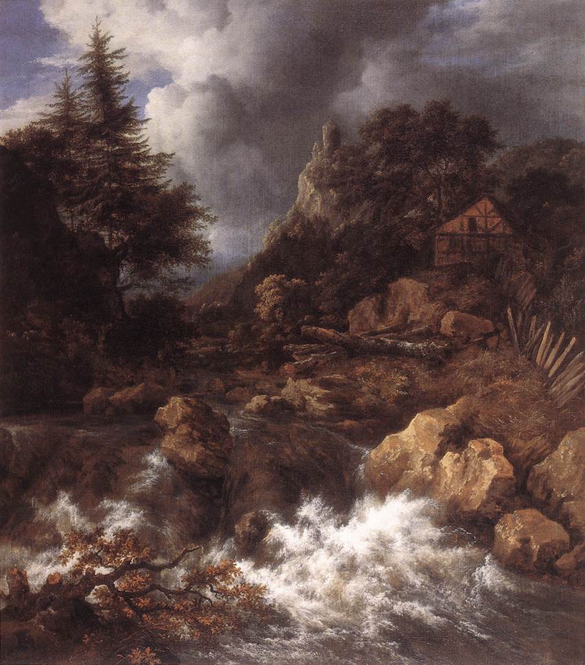 Cascada En Mountainous Northern Paisaje Ruysdael — Jacob Isaackszon Van Ruysdael