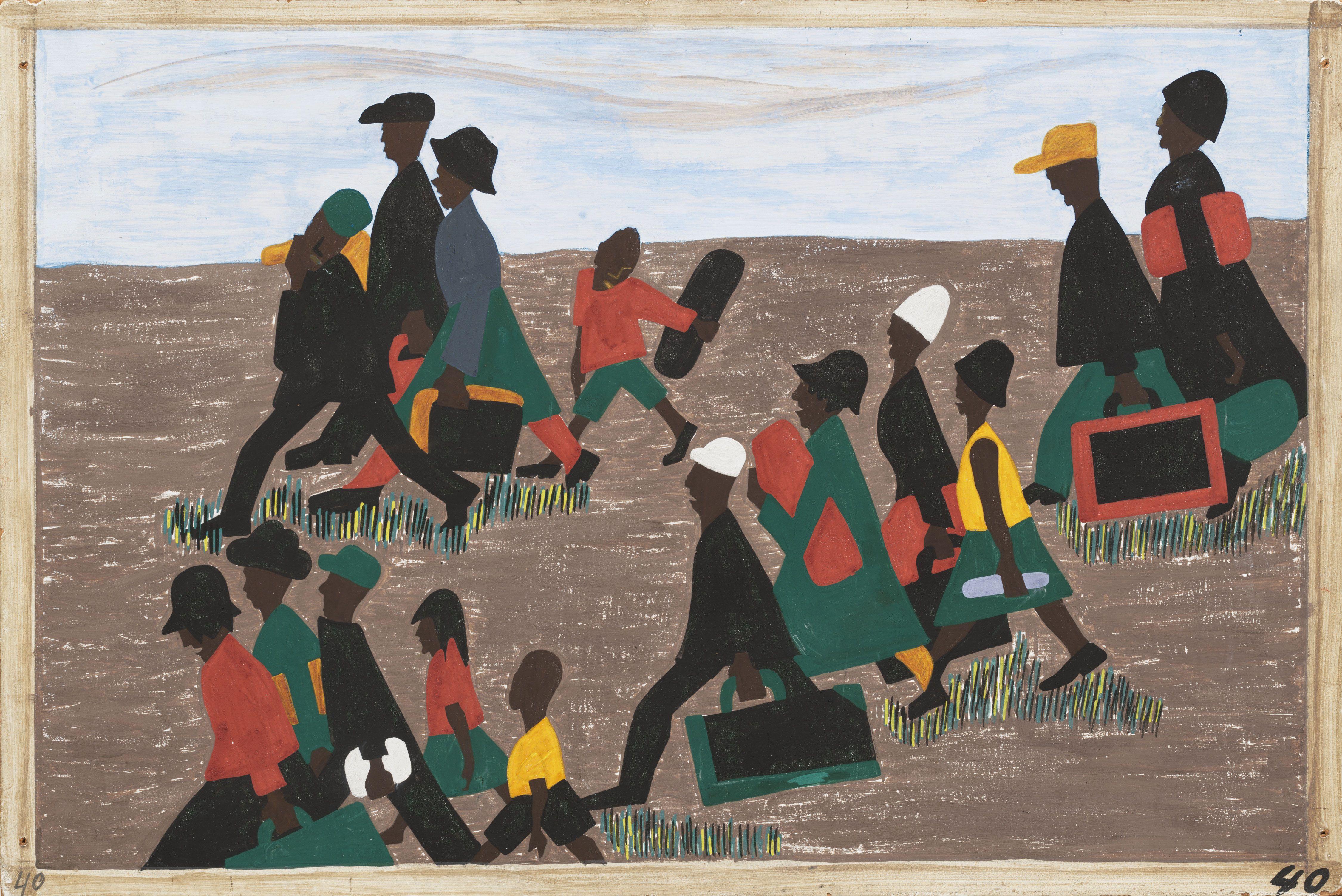 Migrants Arrived En Great Numbers Lawrence — Jacob Lawrence