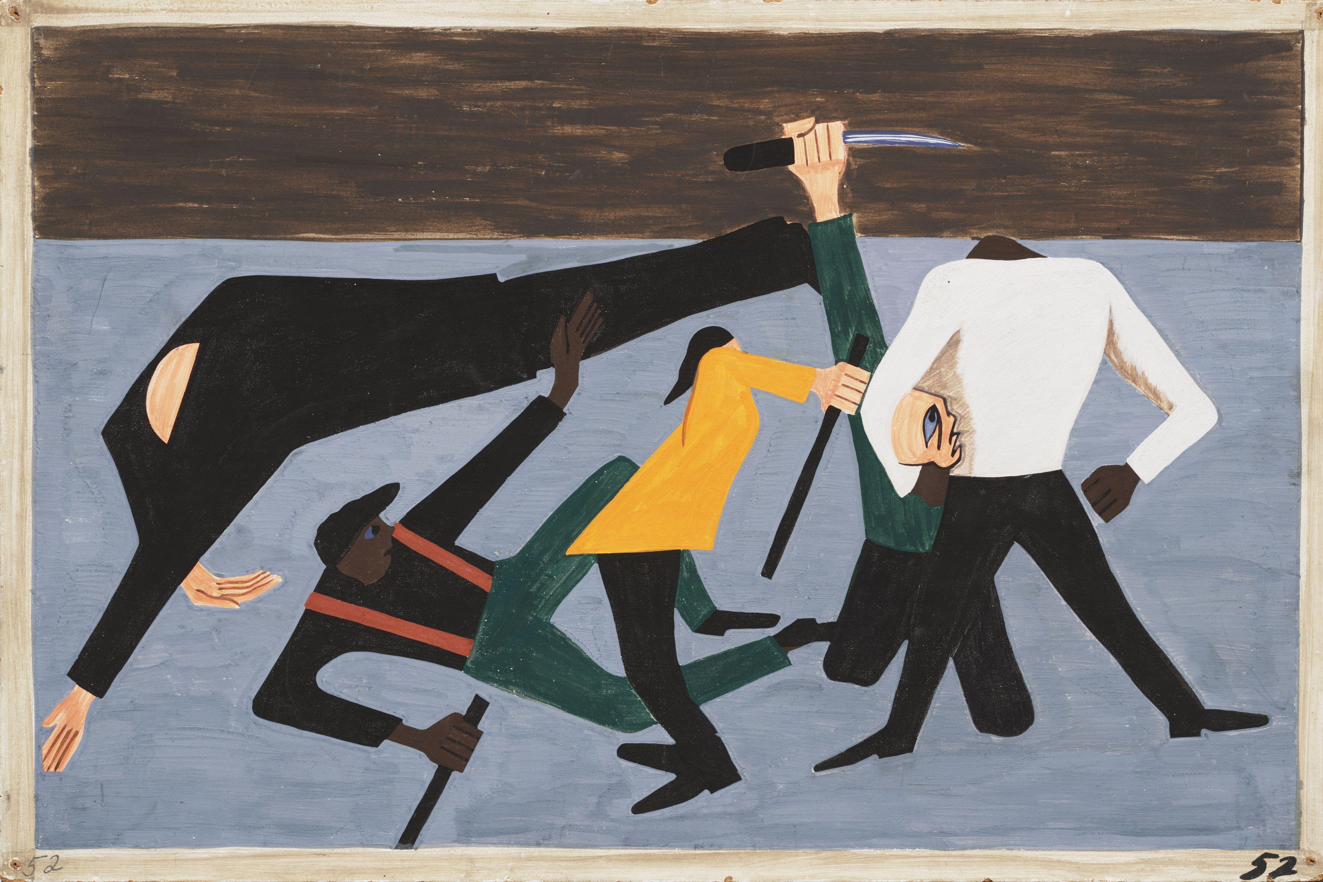 One De Largest Race Riots Occurred En East San Louis Lawrence — Jacob Lawrence