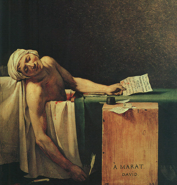 La muerte de Marat, Jacques-Louis David