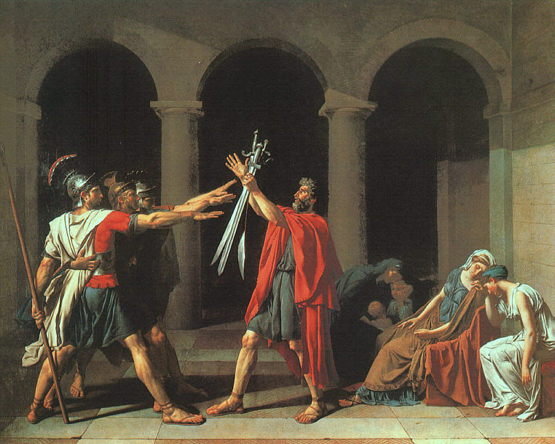 El juramento de los Horacios, Jacques-Louis David