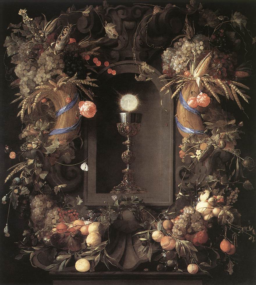 Eucharist En Fruta Wreath Heem — Jan Davidsz De Heem