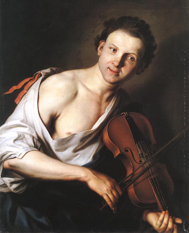 Joven Hombre Con Violin Kupecky — Jan Kupecky