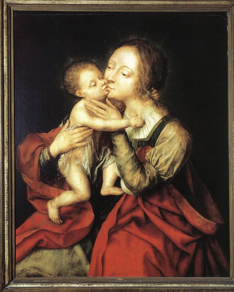 Sagrado Virgen Y Nino Massys — Jan Massys