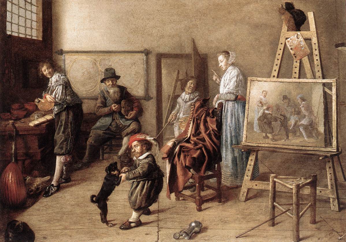 Painter En His Estudio Pintura Musical Company Molenaer — Jan Miense Molenaer